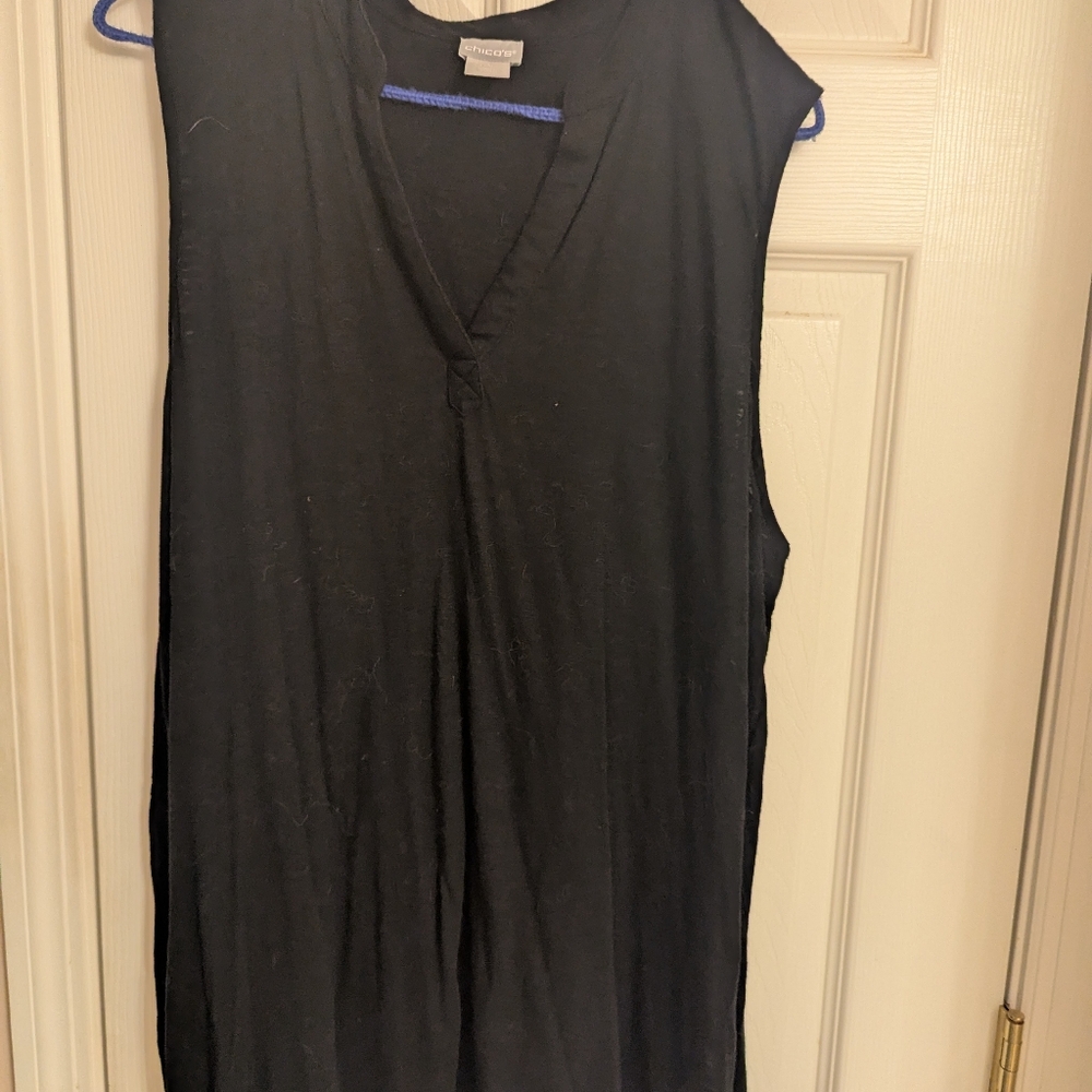 Chicos Black Sleeveless Top XL ( Chicos Size 3)